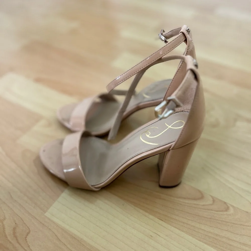 Nude Block Heel Nordstrom Size 6 Wedding Bride Bridesmaid - Picture 3 of 6